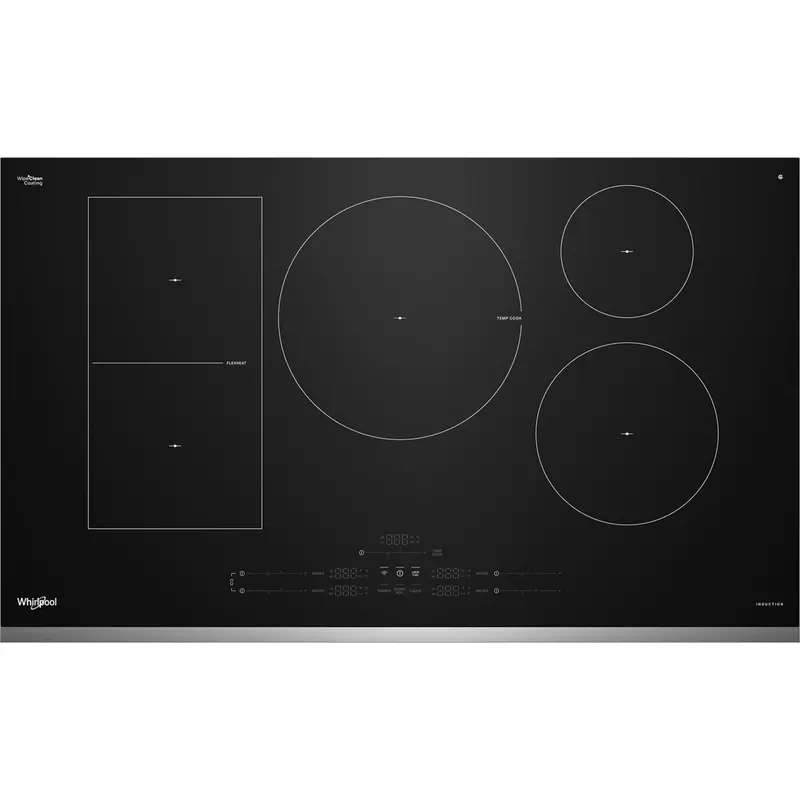 Whirlpool 36" Smart Induction Cooktop – Black Glass With Touch Controls & Temp Cook Technology (Wcit7536Ss) 1