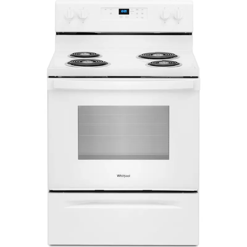 Whirlpool 4.8 Cu. Ft. White Electric Range With Keep Warm Feature – Model Ywfc150M0Jw 1