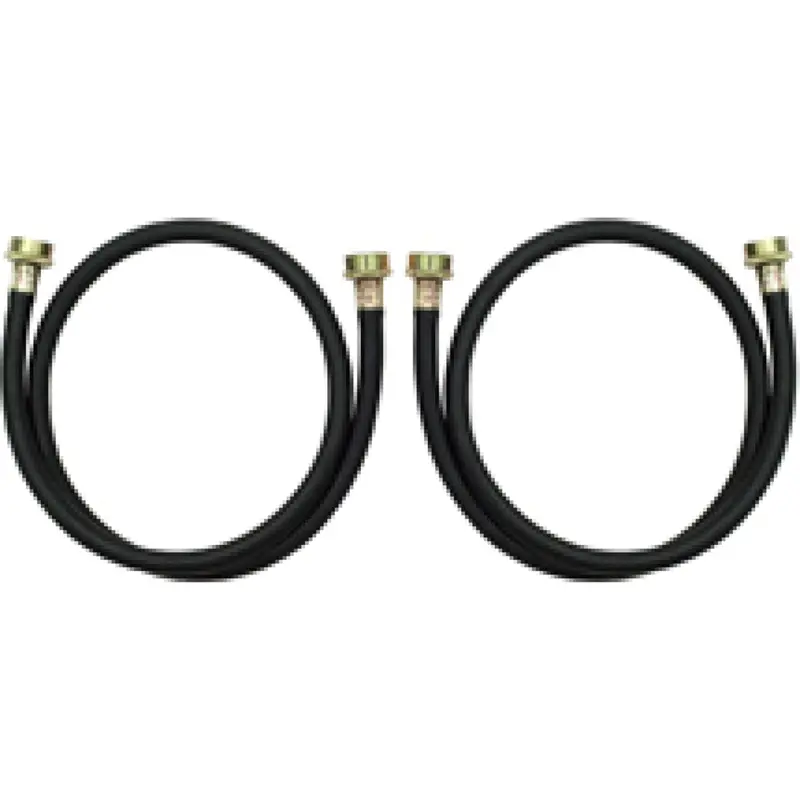 Whirlpool 8212546Rp Washer Inlet Hoses – 4-Foot Black Reinforced Pair, 1050 Psi Rating 1