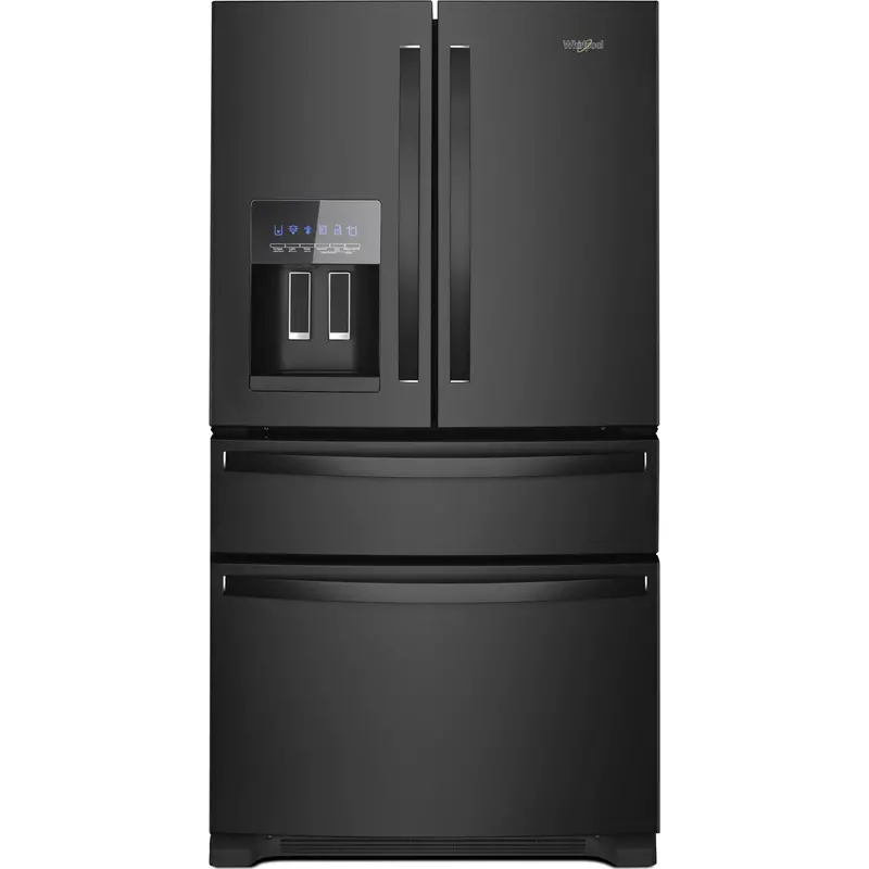 Whirlpool French Door Refrigerator – 36" Wide, 25 Cu. Ft., Bottom-Freezer, Black (Wrmf3636Rb) 1