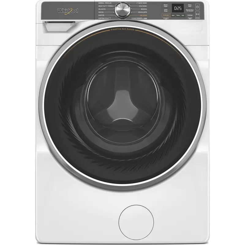 Whirlpool Smart Front-Load Washer – 5.8 Cu. Ft. Energy Star® Certified With Ai Wash & Freshflow Vent (White, Wfw6720Rw) 1