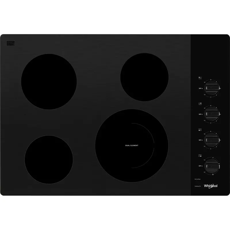 Whirlpool Wce55Us4Hb 24" Black Ceramic Glass Cooktop 1