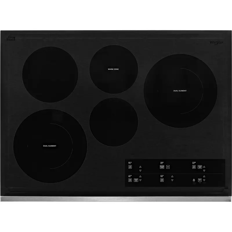 Whirlpool Wce97Us0Ks 30-Inch Stainless Steel Dual-Radiant Ceramic Cooktop 1