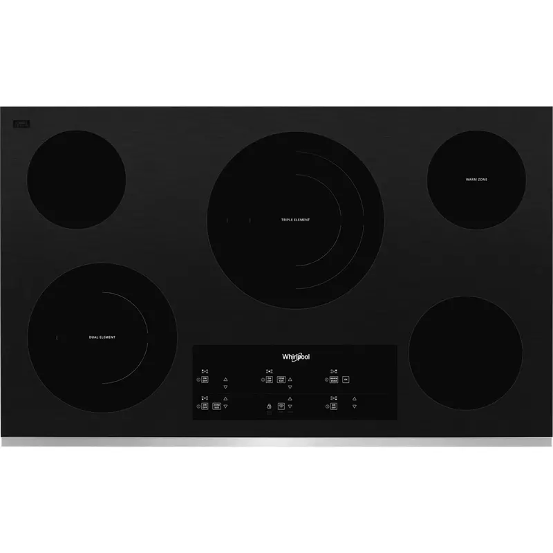 Whirlpool Wce97Us6Ks 36-Inch Stainless Steel Ceramic Cooktop With Triple Radiant Element 1