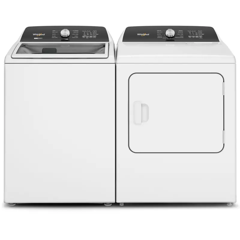 Whirlpool White Top-Load Washer & Dryer Combo – Reliable Laundry Pair 1