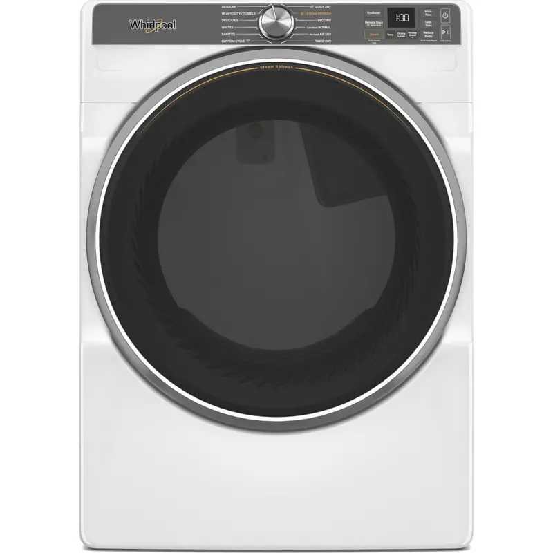 Whirlpool Ywed6720Rw 7.4 Cu. Ft. Smart Front-Load Electric Dryer With Steam – White 1