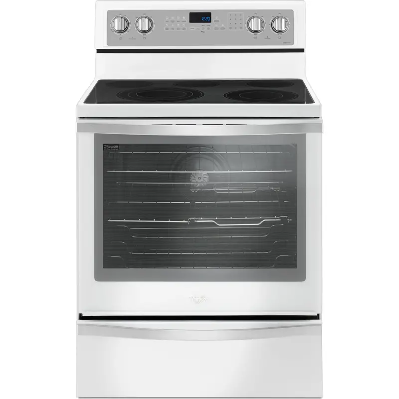 Whirlpool Ywfe745H0Fh White Ice 6.4 Cu. Ft. Freestanding Electric Range With True Convection 1