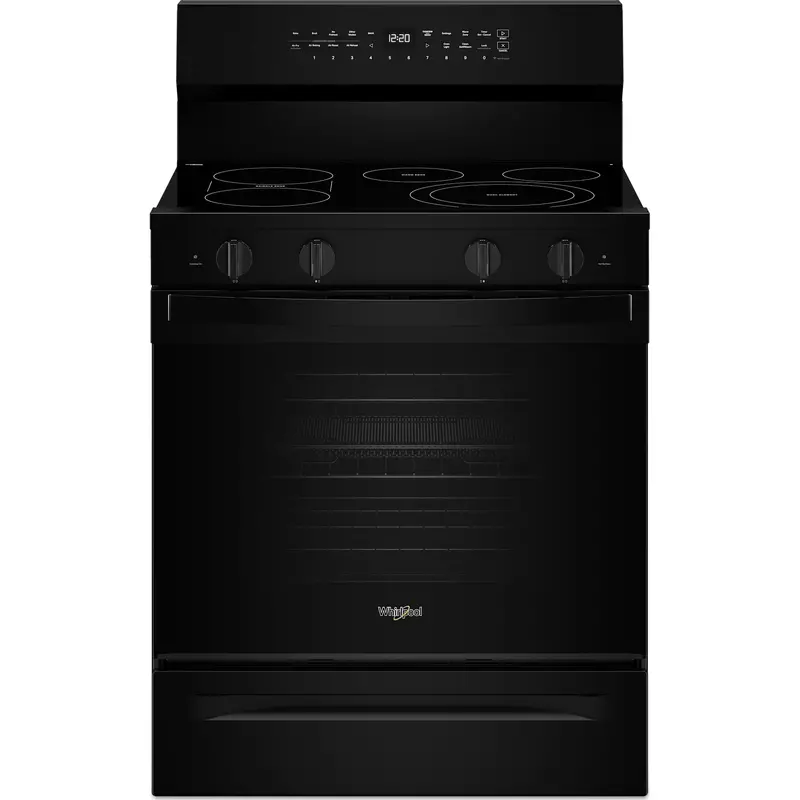 Whirlpool Ywfes7530Rb 30-Inch Smart Electric Range With Air Fry, Rapid Preheat, Wipeclean Surface, And Steam/Self-Clean Options – Black 1