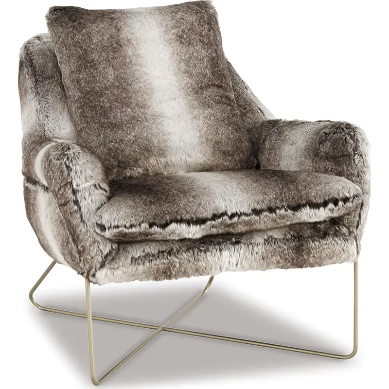 Wildau Mid-Century Accent Chair – Soft Gray Fabric Lounge Seater 1