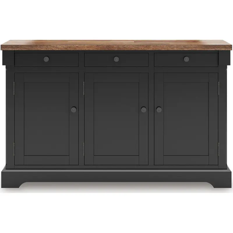 Wildenauer Brown-And-Black Buffet Cabinet (Model D634-80) 1