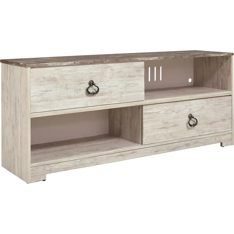 Willowton Whitewashed Tv Stand – Farmhouse-Inspired Media Console 1
