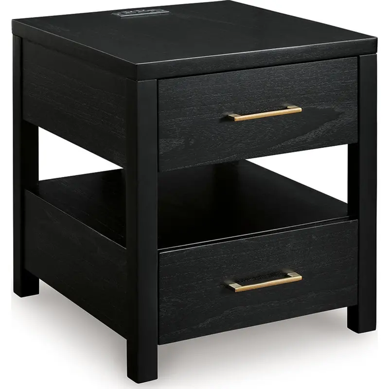 Winbardi Minimalist End Table In Matte Black Finish 1