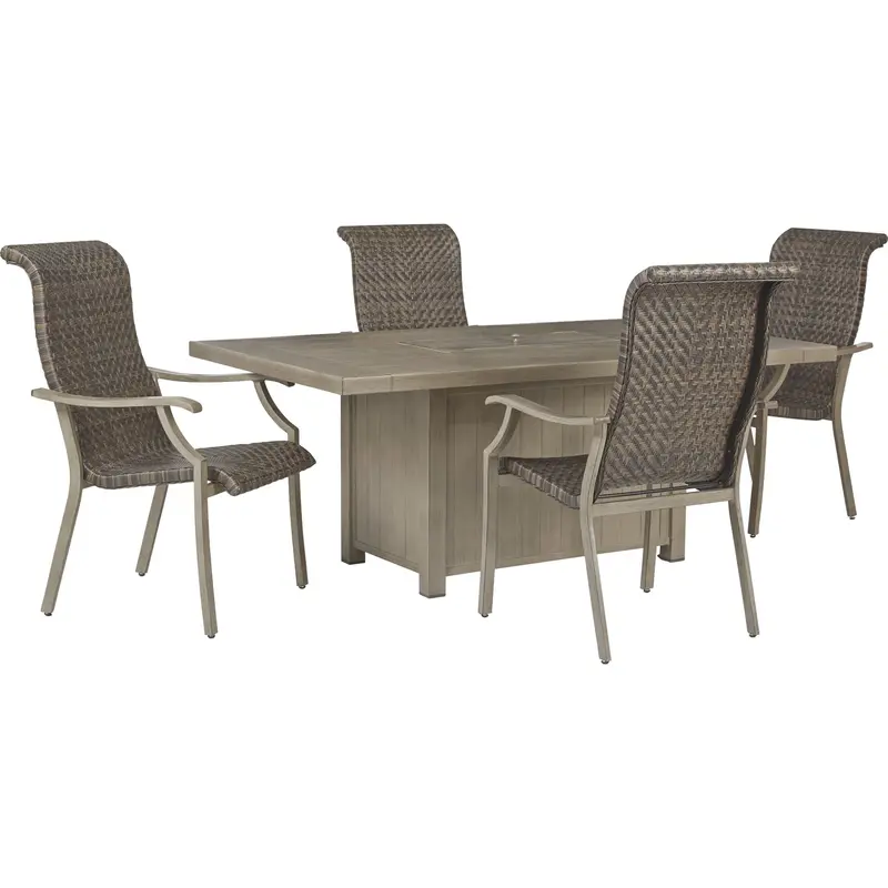 Windon Barn Outdoor 5-Piece Brown Furniture Set 1