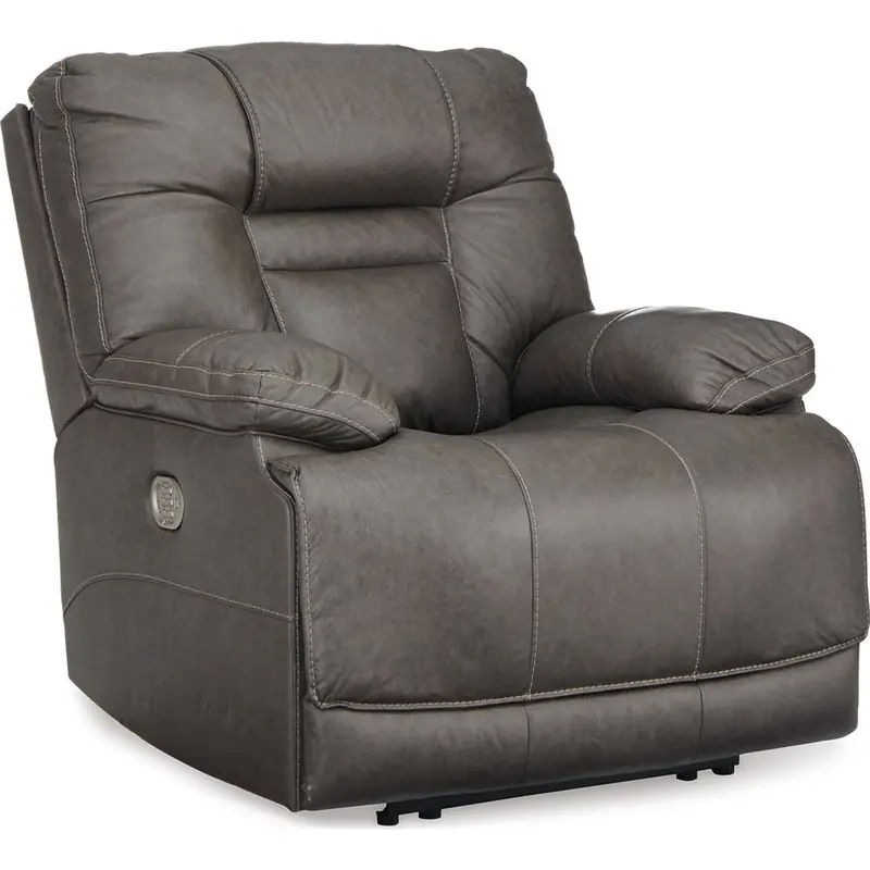 Wurstrow Smoke Gray Power Reclining Chair 1