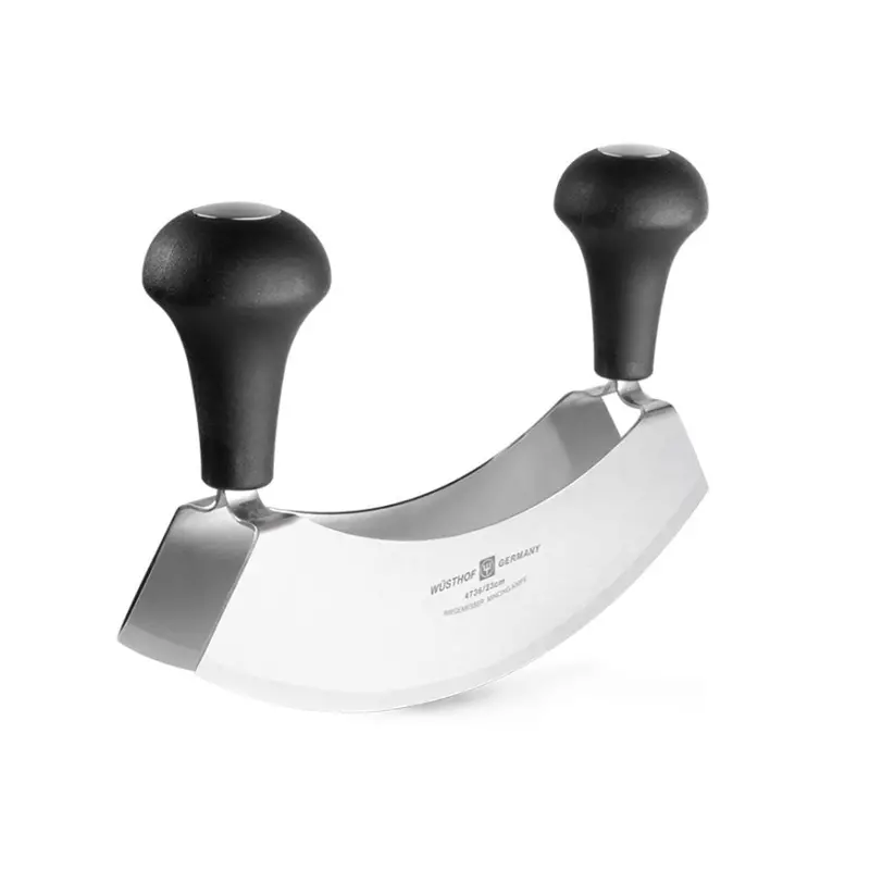 Wusthof Double-Blade 9-Inch Mincing Knife – Dual-Edge Rocking Chopper 1