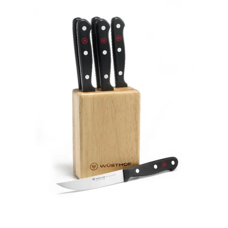 Wüsthof Gourmet Seven-Piece Steak Knife Block Set – Elegant Serving & Storage 1