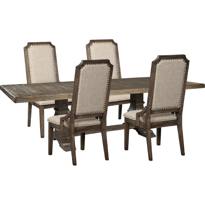 Wyndahl Extendable Dining Set – 5-Piece Modern Table And Chairs 1