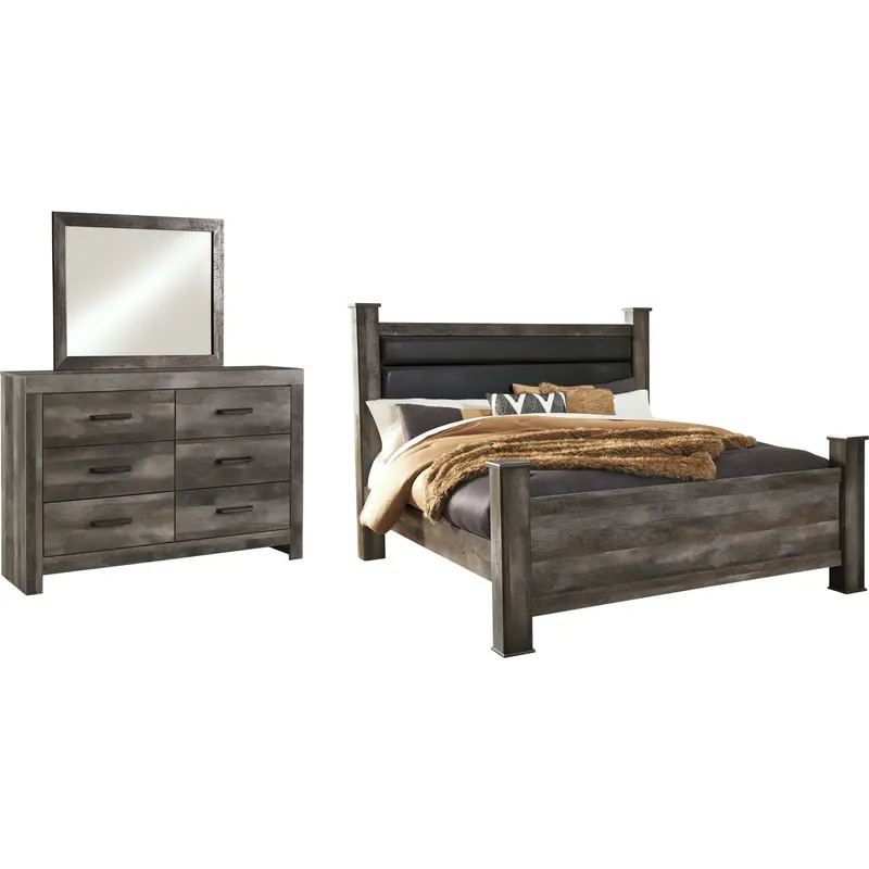 Wynnlow Gray King Poster Bedroom Set – 5-Piece Elegant Suite 1