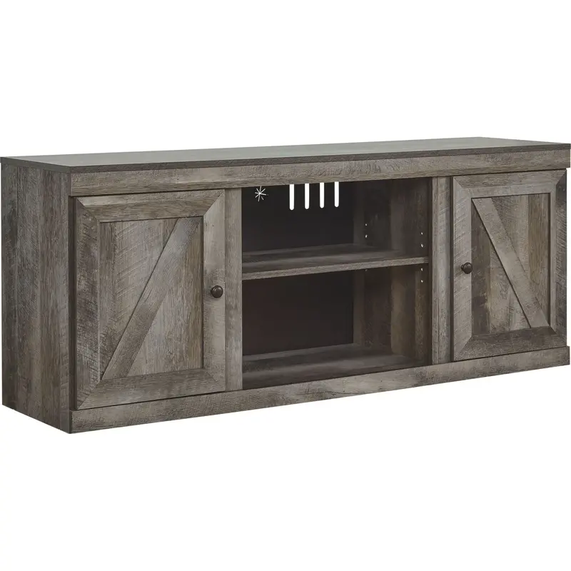 Wynnlow Modern Tv Stand – Soft-Gray Media Cabinet For Living Room Storage 1