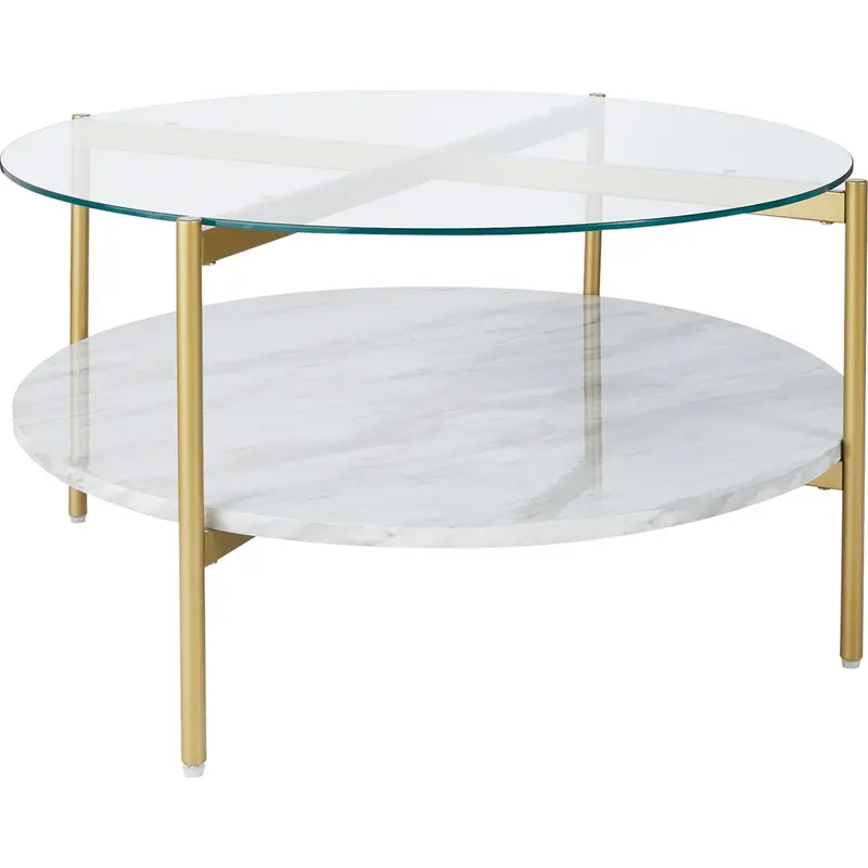 Wynora White And Gold Coffee Table 1