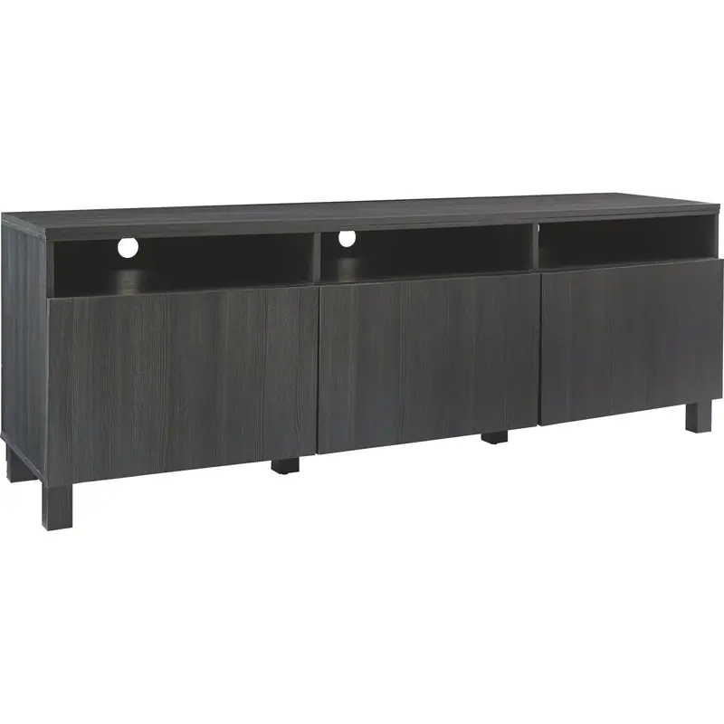 Yarlow Black Tv Stand – Modern Media Console For Flat-Screen Displays 1