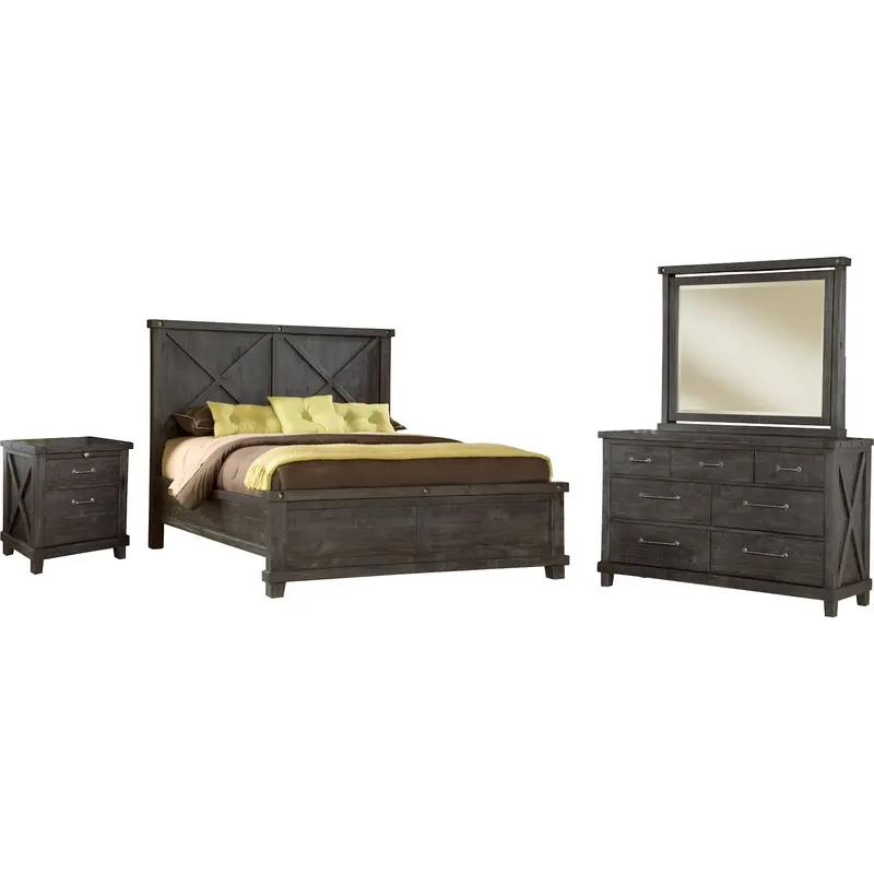 Yosemite Cafe 6-Piece Panel Bedroom Set – Traditional-Inspired Bedroom Furniture Suite 1