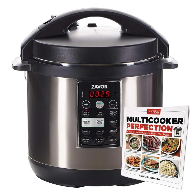 Zavor Lux Stainless Steel Multi-Cooker (6-Qt) + America’S Test Kitchen Multicooker Cookbook 1