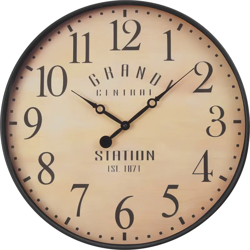 Zayn Round Wall Clock – 20-Inch Contemporary Dial 1