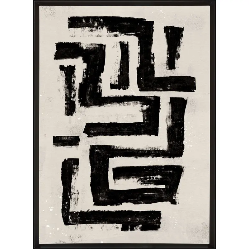 Zigzag I Contemporary Wall Art Print – 22" X 30" Framed Alternative 1