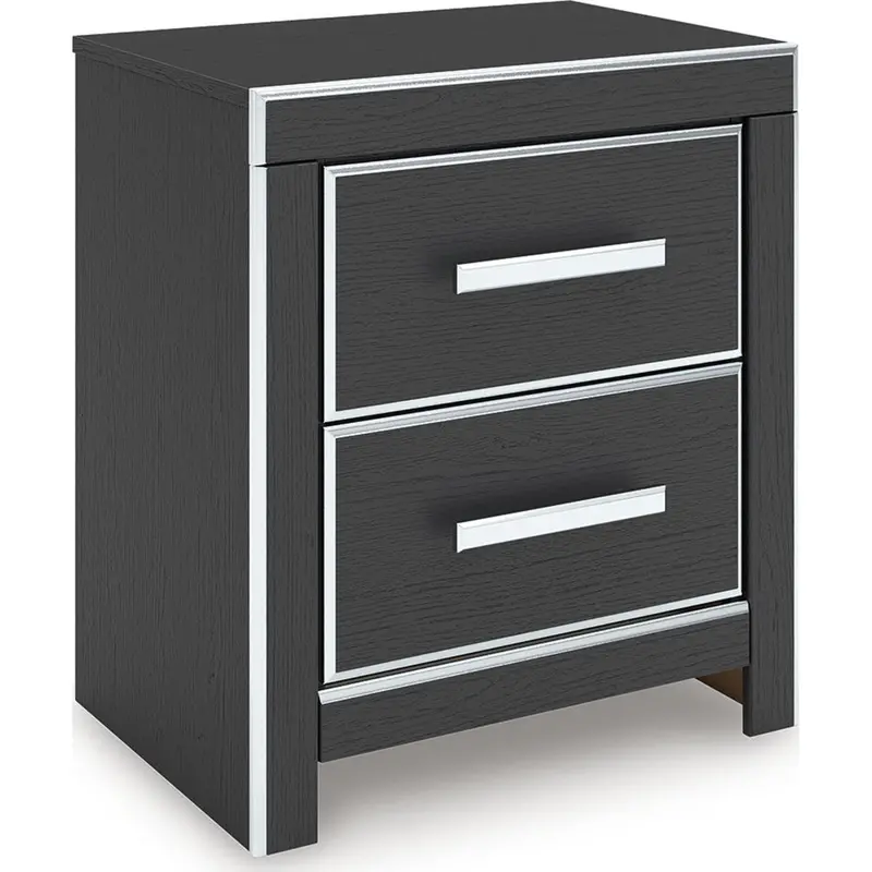 Zuraleus Minimalist Black Nightstand With Hidden Storage 1