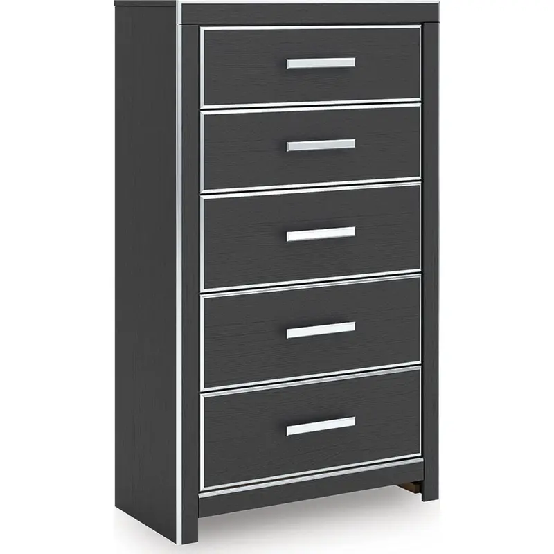 Zuraleus Modern Chest Of Drawers – Matte Black Finish 1