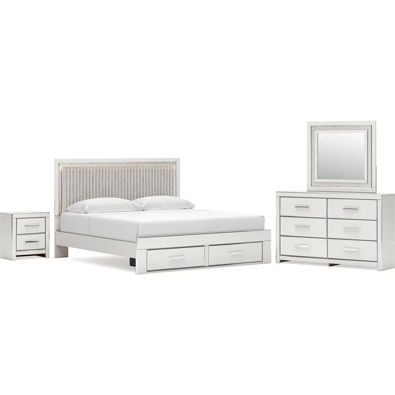 Zuraleus White 6-Piece King Storage Bedroom Set 1