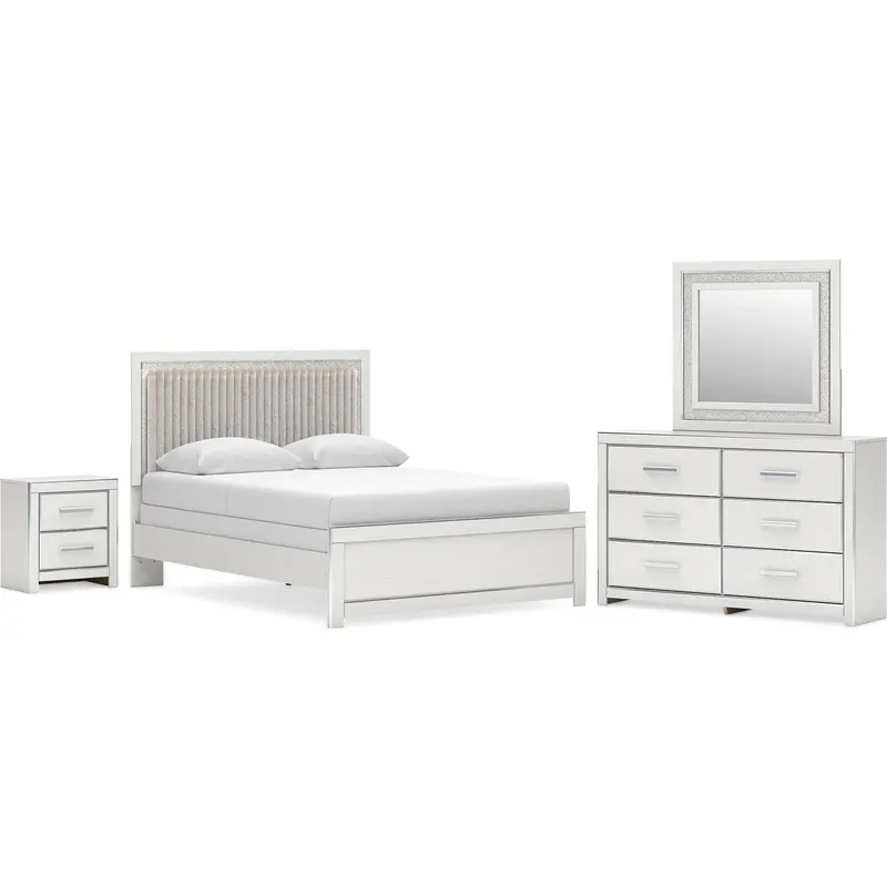 Zuraleus White 6-Piece Queen Panel Bedroom Set 1