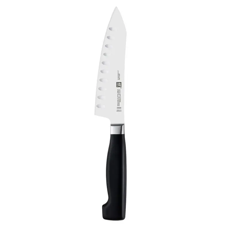 Zwilling J.A. Henckels Four Star Hollow-Edge 7-Inch Rocking Santoku 1